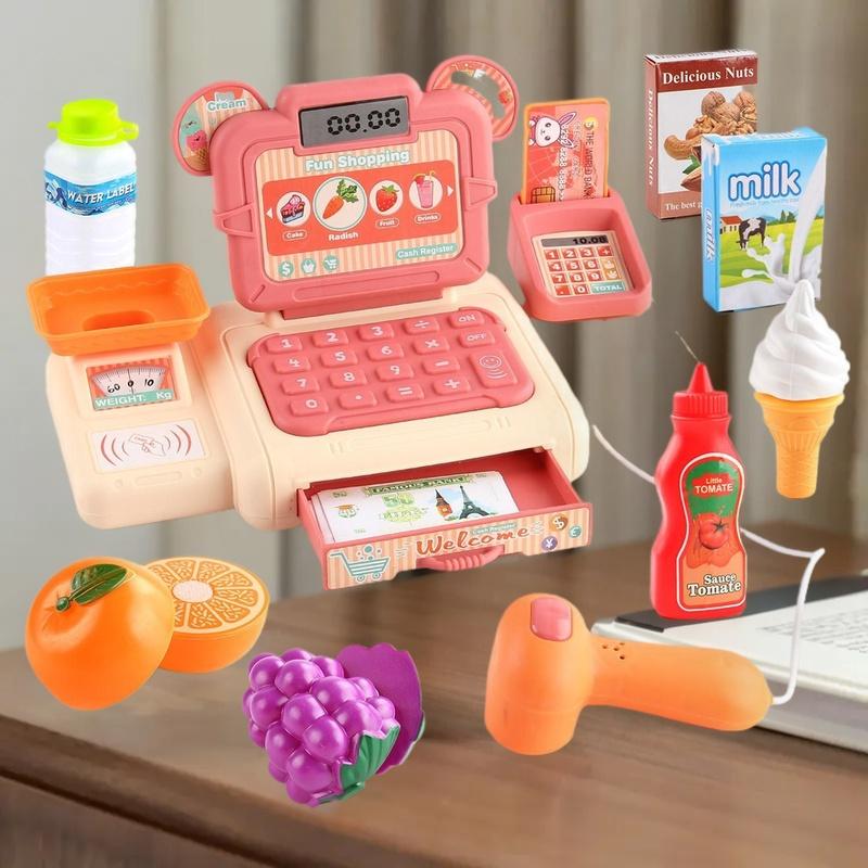 Toy Cash Register - مجموعة ألعاب أمين الصندوق للتسوق الافتراضي