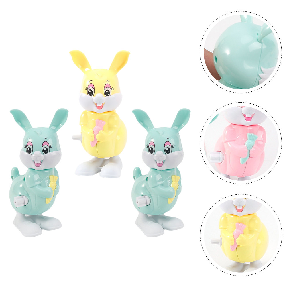 Kids Toys Easter - 3 قطع من ألعاب الأرانب القافزة