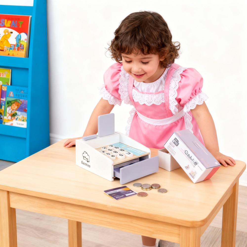 Toy Cash Register - مجموعة ألعاب التظاهر المدفوعات النقدية للأطفال