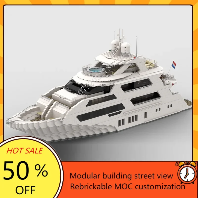 Kids Toys Xmas - 4657 قطعة مخصصة MOC سوبر يخت
