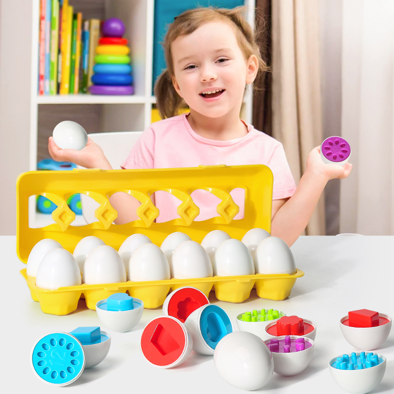 Kids Toys Easter - مسامير البيض ثلاثية الأبعاد لغز مونتيسوري