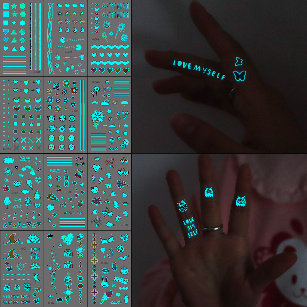 ملصقات وشم مضيئة في الظلام 12  - مراجعة Glow In Dark Stars وسعره
