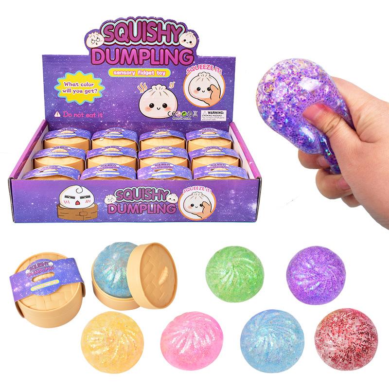لعبة الضغط على شكل زلابية لامع - مراجعة Kids Toys Dumplings وسعره