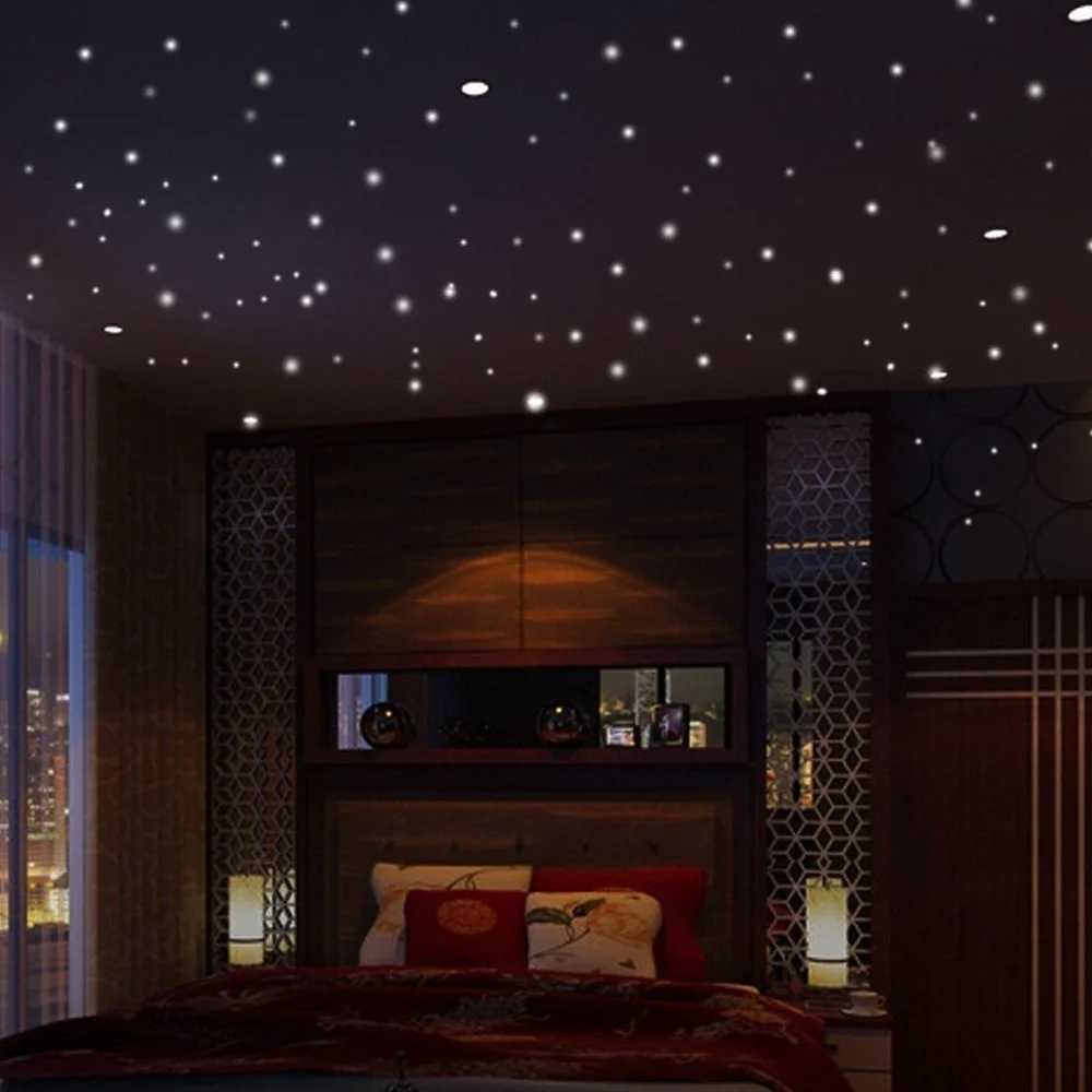 407 قطعة من ملصقات الحائط لتزي - مراجعة Glow In Dark Stars وسعره