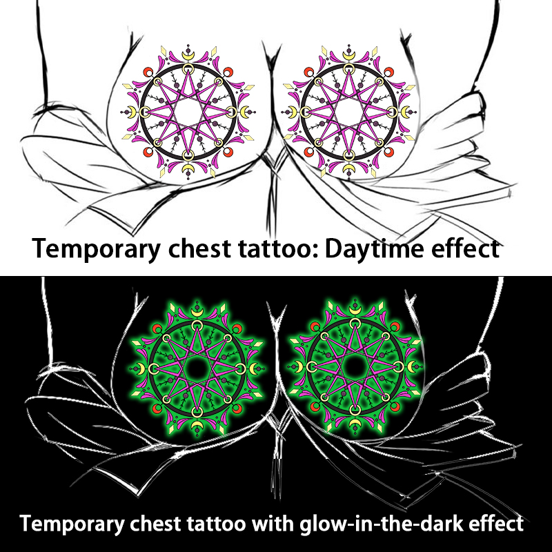 ملصقات وشم مؤقتة للصدر بتصميم  - مراجعة Glow In Dark Stars وسعره