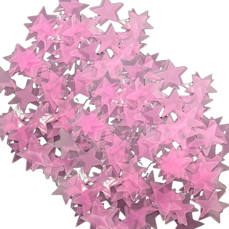 حزمة من 100 ملصق نجمة ثلاثية ا - مراجعة Glow In Dark Stars وسعره