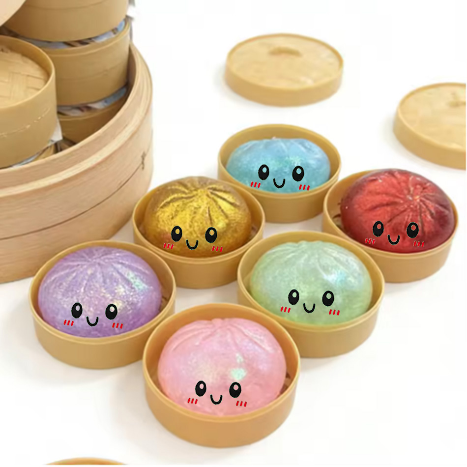 لعبة سكويشي على شكل زلابية مع  - مراجعة Kids Toys Dumplings وسعره