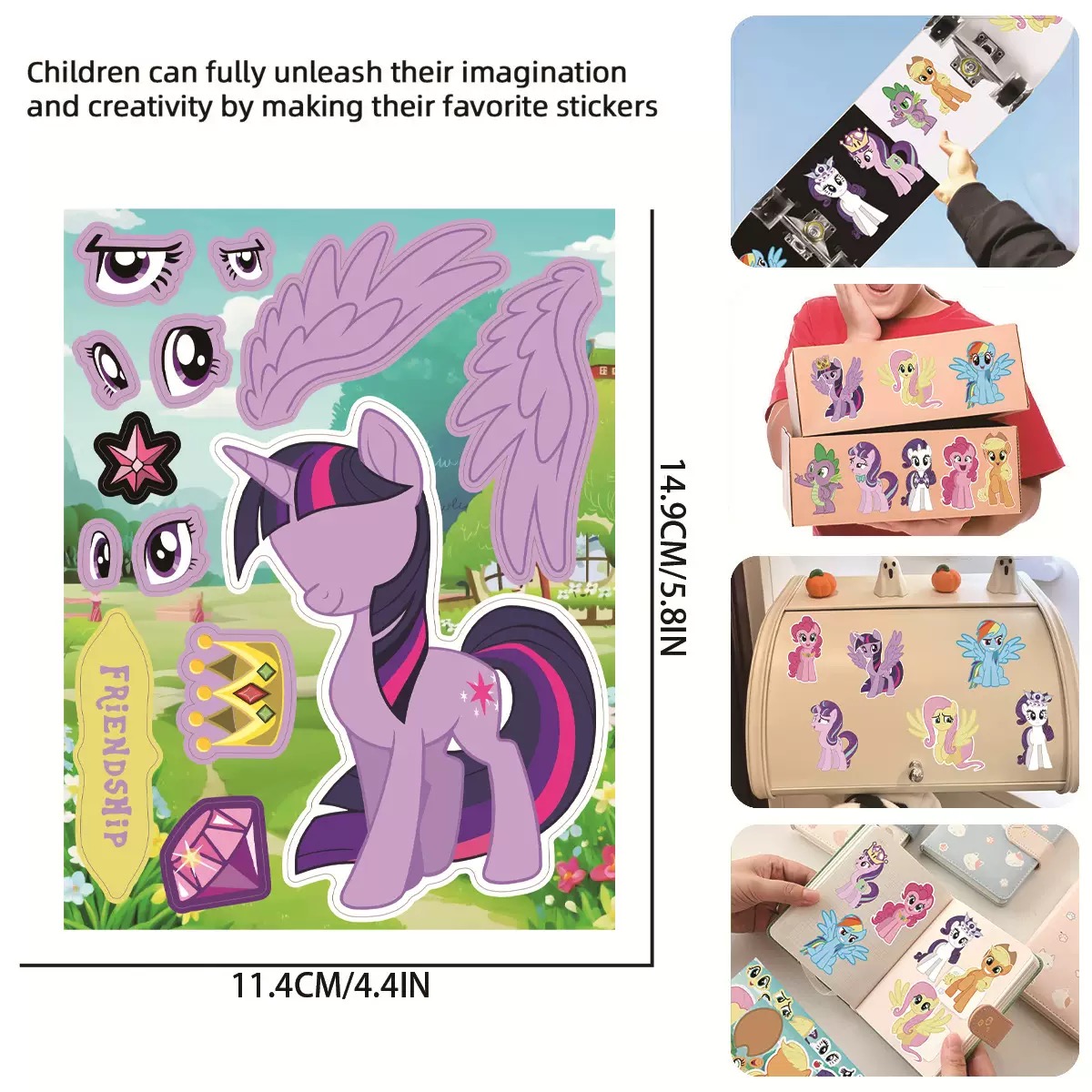 8/16 قطعة ملصقات ماي ليتل بوني - مراجعة Kids Toys Png وسعره