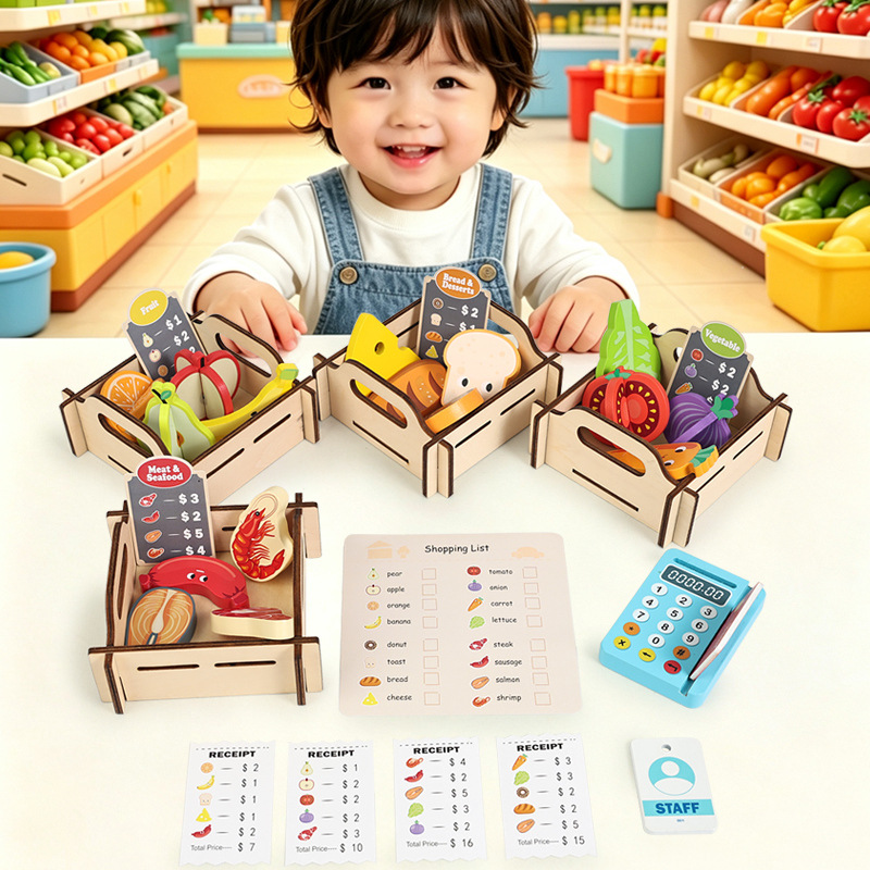 مجموعة ألعاب خشبية للعب التخيل - مراجعة Toy Cash Register وسعره