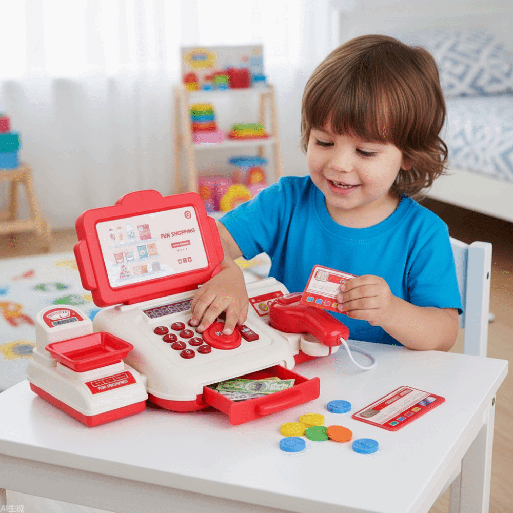 لعبة محاكاة آلة تسجيل المدفوعا - مراجعة Toy Cash Register وسعره