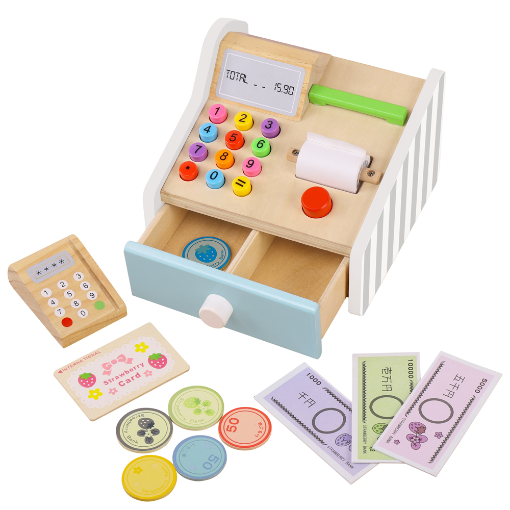 ألعاب خشبية لتسجيل النقود للأط - مراجعة Toy Cash Register وسعره