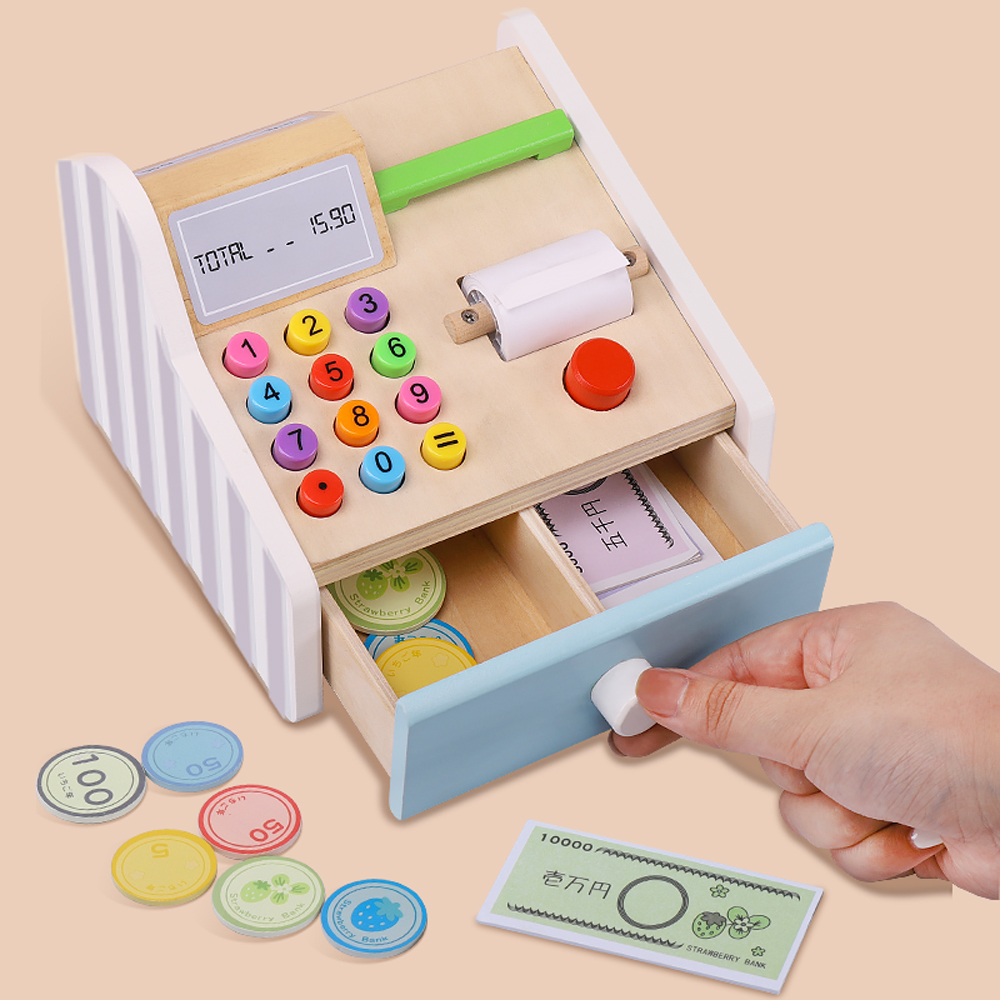 ألعاب خشبية لتسجيل النقود للأط - مراجعة Toy Cash Register وسعره