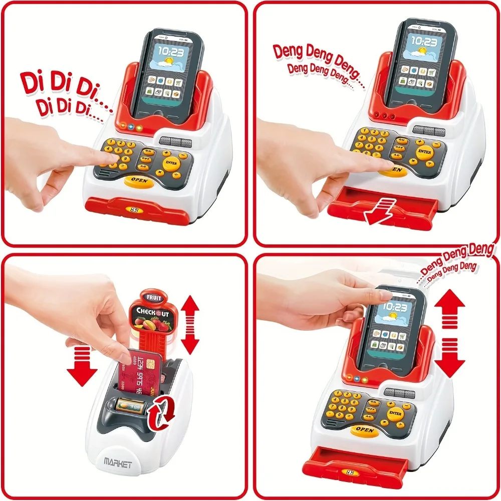33 قطعة لعبة ماكينة تسجيل المد - مراجعة Toy Cash Register وسعره